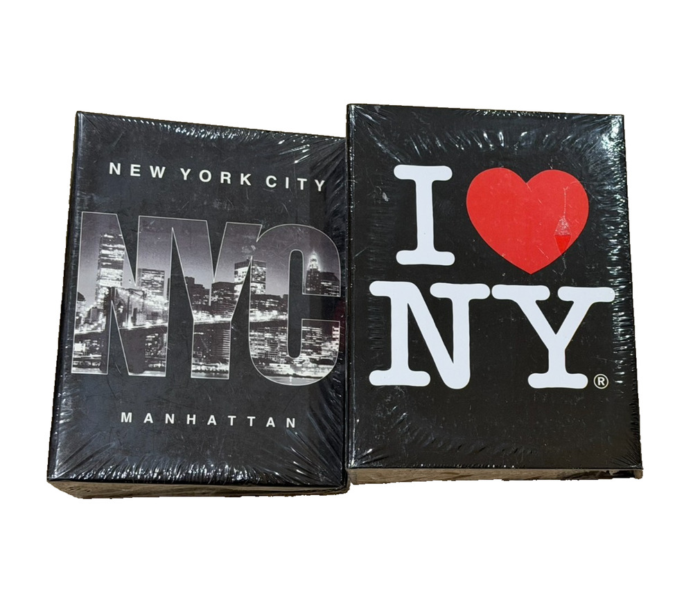 Lot 2x New York City I HEART I LOVE NY Photo Album NYC Sealed Tourist Souvenir